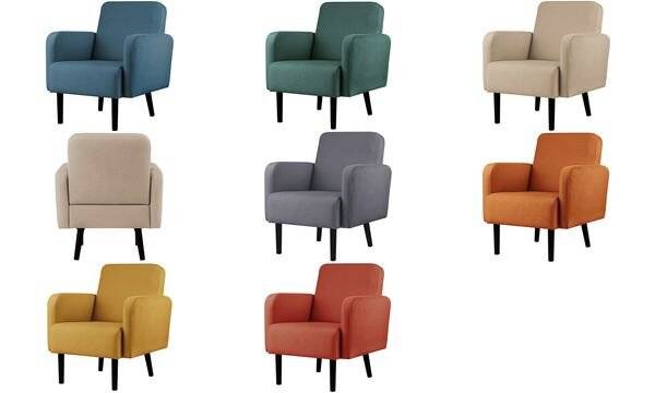 Sessel LISBOA Stoff sw/br-3