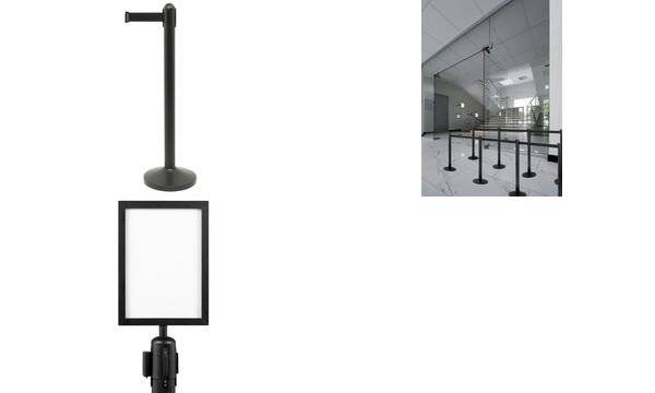 Securit Inforahmen für Absperrsystem RETRACTABLE, schwarz (70020551)-0