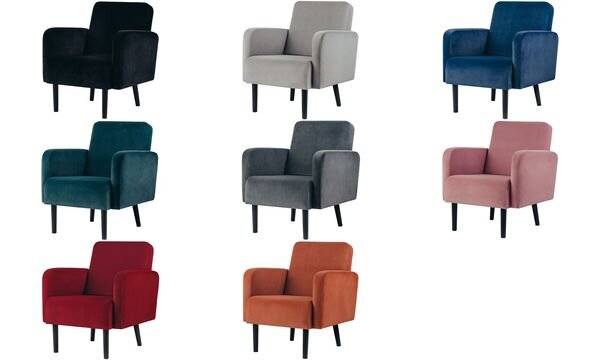 Sessel LISBOA Samt sw/rt-3