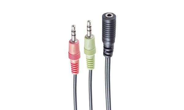 Headset Y-Adapter, TRRS Buchse, 3,5mm, CTIA-2