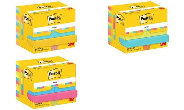Post-it Haftnotiz 653-TFEN 38x51mm 100Bl farbig 12 St./Pack.-2