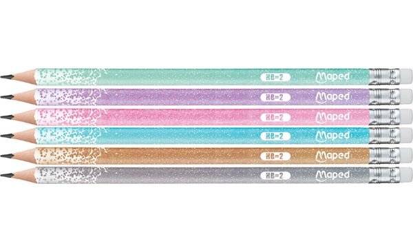 Maped Bleistift BLACK'PEPS GLITTER, mit Radierer, HB (82851804)-1