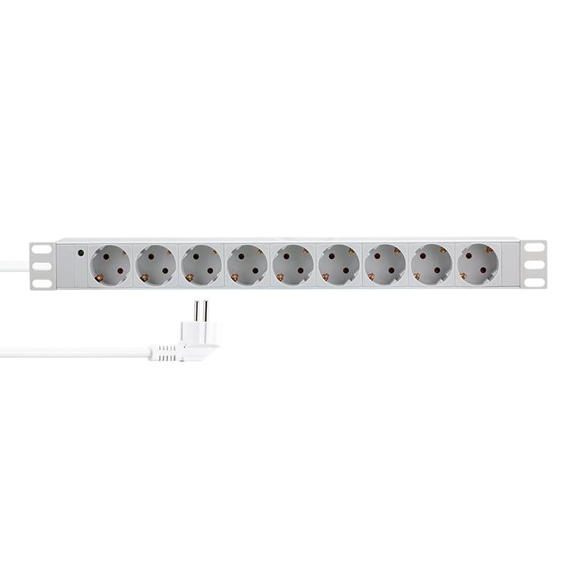 LogiLink 19" Steckdosenleiste, 9-fach, ohne Schalter, grau (11117825)-5