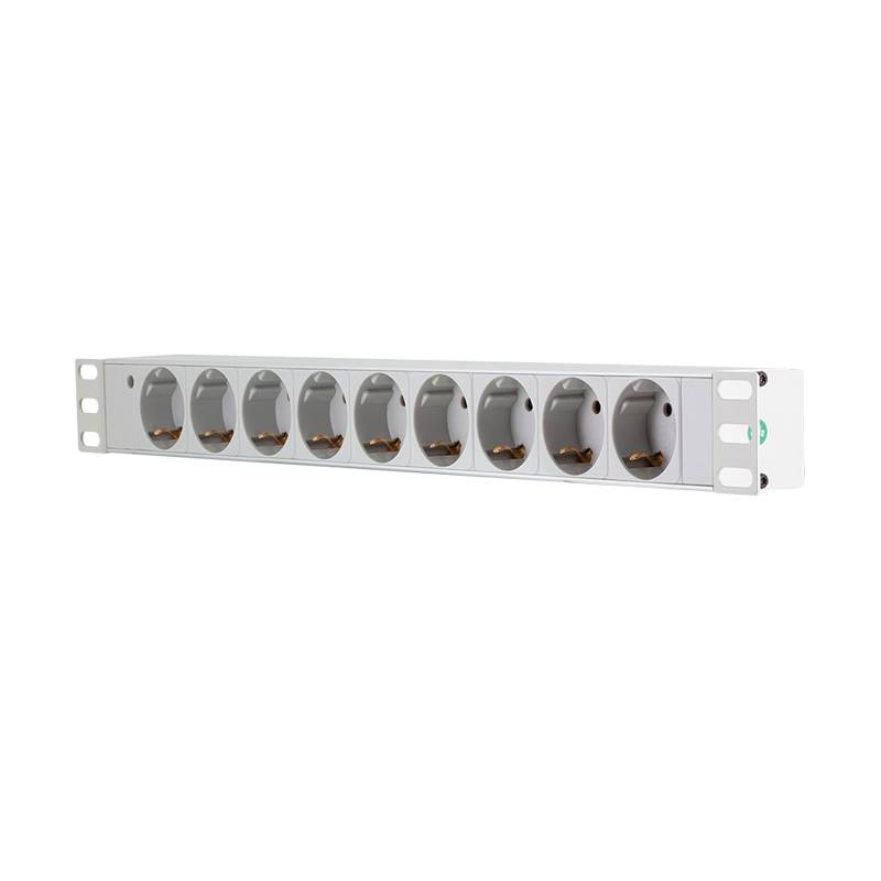 LogiLink 19" Steckdosenleiste, 9-fach, ohne Schalter, grau (11117825)-2