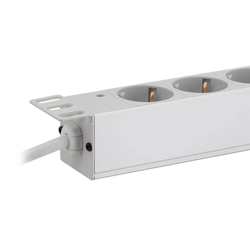 LogiLink 19" Steckdosenleiste, 9-fach, ohne Schalter, grau (11117825)-4