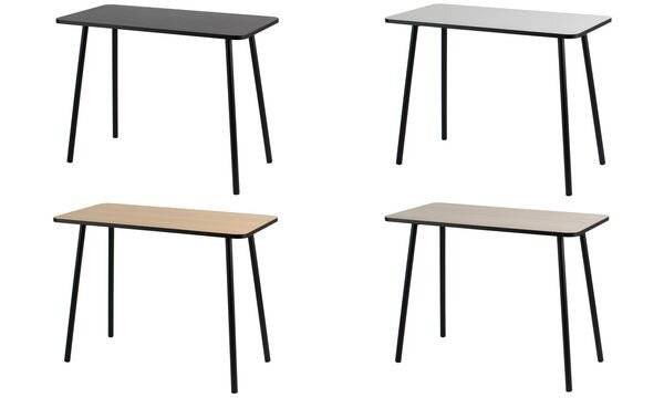 PAPERFLOW Schreibtisch HOPM1, (B)1.000 mm, schwarz/eiche (74600632)-1