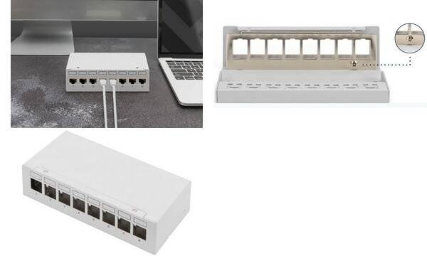 DIGITUS - Desktop Modular Patch Panel, geschirmt, 8-Port-3