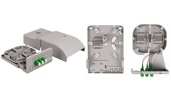 DIGITUS - FTTH Hausübergabepunkt, 3 x LC/APC Duplex-4