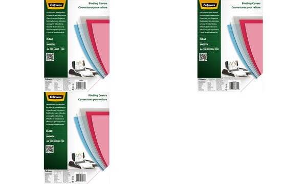 FELLOWES - Deckfolien für Bindemappen DIN A4 0.18 mm transparent - A4-1