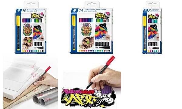 Lumocolor 317 - Marker - permanent - gemischte Farben - 1 mm - Mittel (Packung m-1