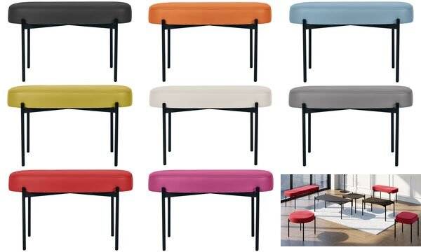 Sitzbank GAIA M Kunstleder sw/or-1