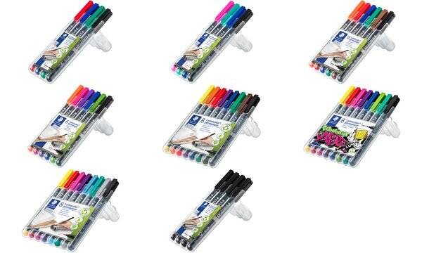 Folienschreiber Lumocolor F permanent farbig sortiert VE=6 Farben-2