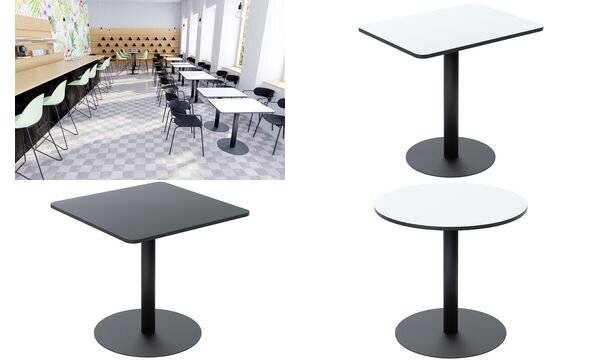 PAPERFLOW Bistrotisch Mezzo, (B)800 x (T)600 mm, weiß (74600584)-1
