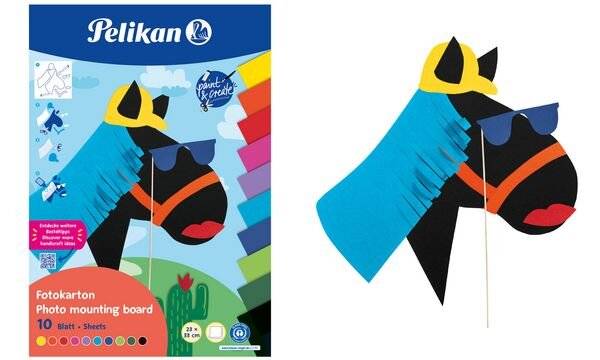 Pelikan Fotokarton Block FOKA, 10 Blatt, 23X33cm, f.s. Multimedia-Technik Zeichnen,Malen,Basteln-2