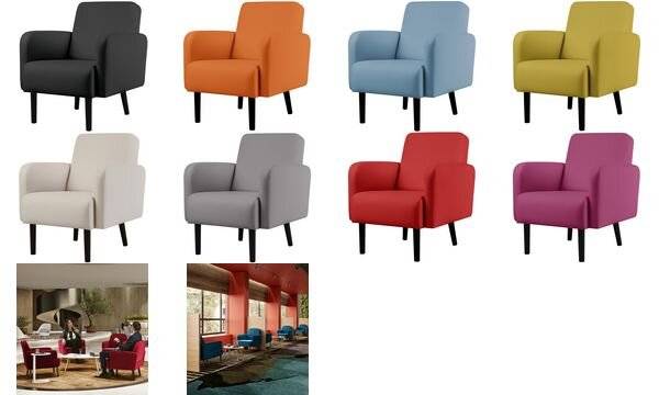 Sessel LISBOA Kunstleder sw/ws-3