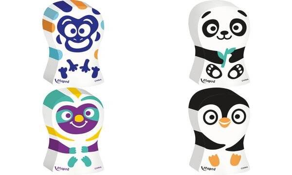 Maped Kunststoff-Radierer ERGO FUN, farbig sortiert (82119001)-0
