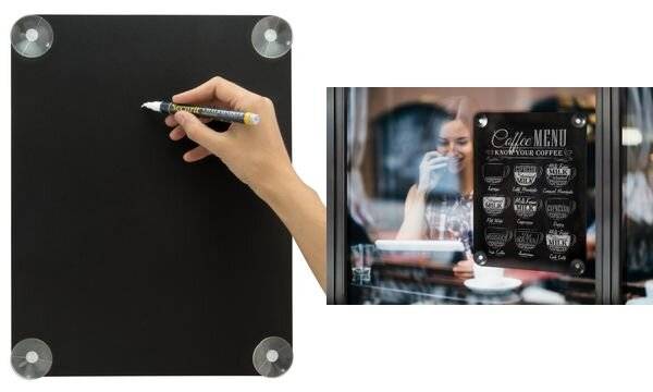Securit Fenster-Kreidetafel, DIN A4, schwarz-1