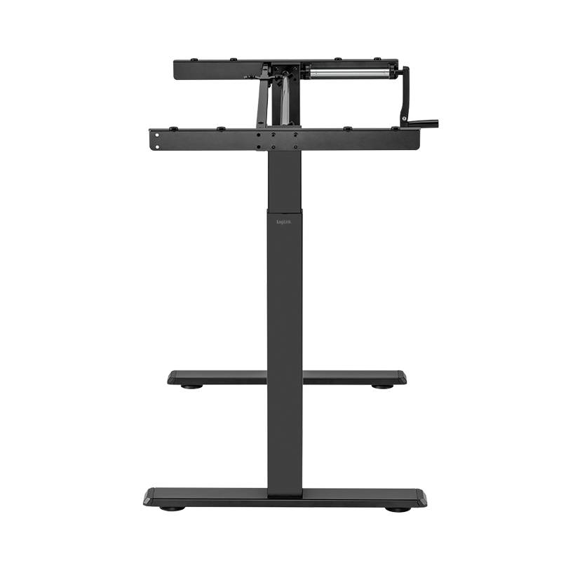 Sit-stand desk frame, manual, compact, foldable handle, black (EO0048)-3