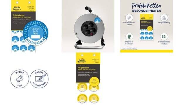 Prüfplaketten Geprüft gemäß VDE 2025-2030 Vinyl 30mm 80 Stück-2