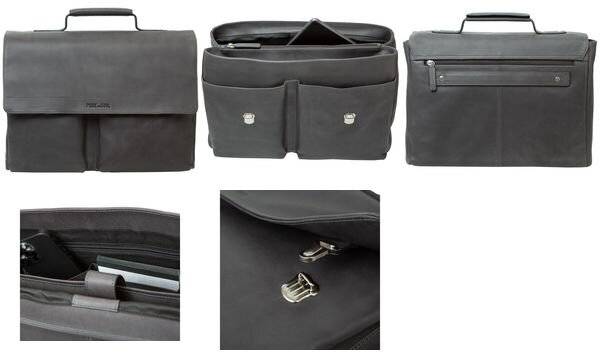 PRIDE&SOUL Business Notebook-Tasche DISTRICT, Leder, grau (5318188)