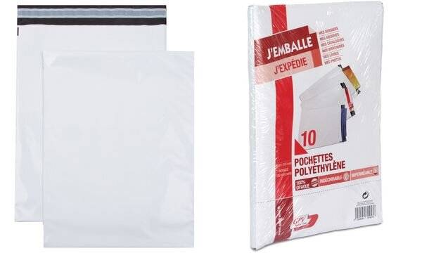 GPV Versandtaschen, 360 x 485 mm, aus Polyethylen, weiß-1