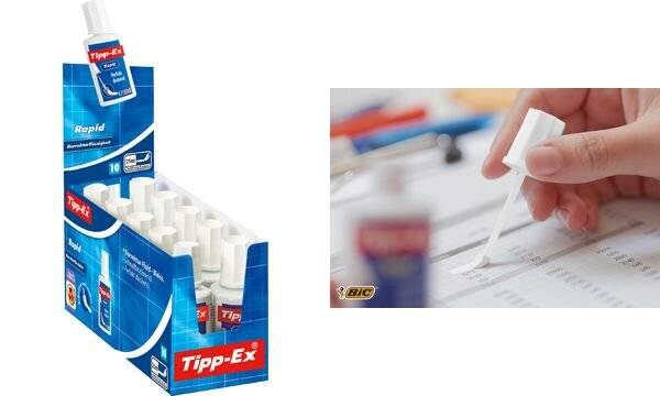 Tipp-Ex Korrekturflüssigkeit "Rapid", weiß, 25 ml, Display (5103777)-0