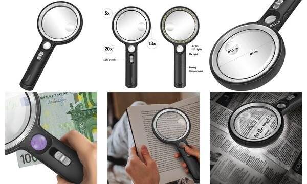 WZ0075 - LED Hand Leselupe 5x u. 30x Vergroesserung-0
