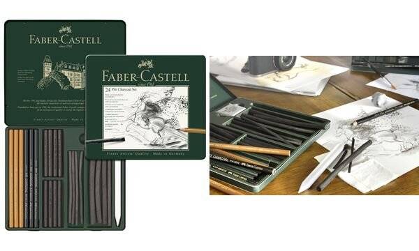 FABER-CASTELL PITT CHARCOAL Set, 24-teiliges Etui (5661798)-0