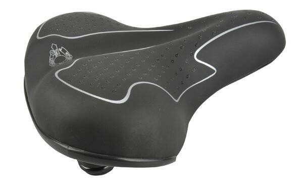 FISCHER Touren-Fahrradsattel Elastomer, schwarz/weiß (11610315)