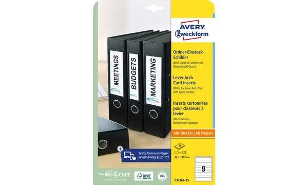 AVERY Zweckform Ordnerrücken-Einsteckschilder, 50 x 146 mm-0
