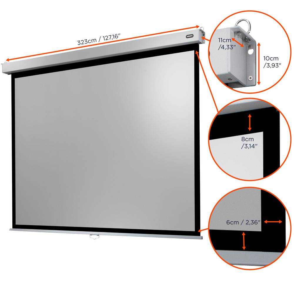 celexon Leinwand Rollo Professional Plus 300 x 225 cm - 148"-2