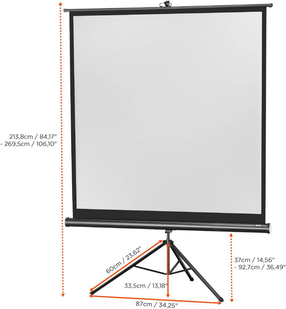 celexon Stativleinwand Economy 158 x 158 cm-4