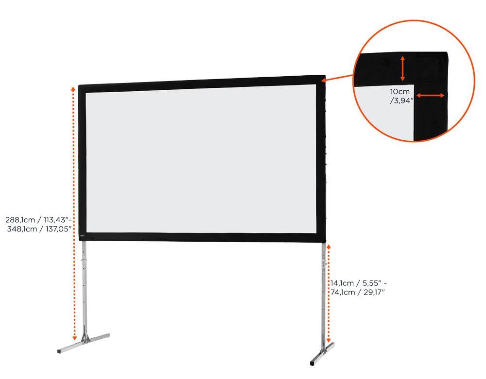 celexon Faltrahmen Leinwand Mobil Expert 406 x 254 cm, Frontprojektion-3