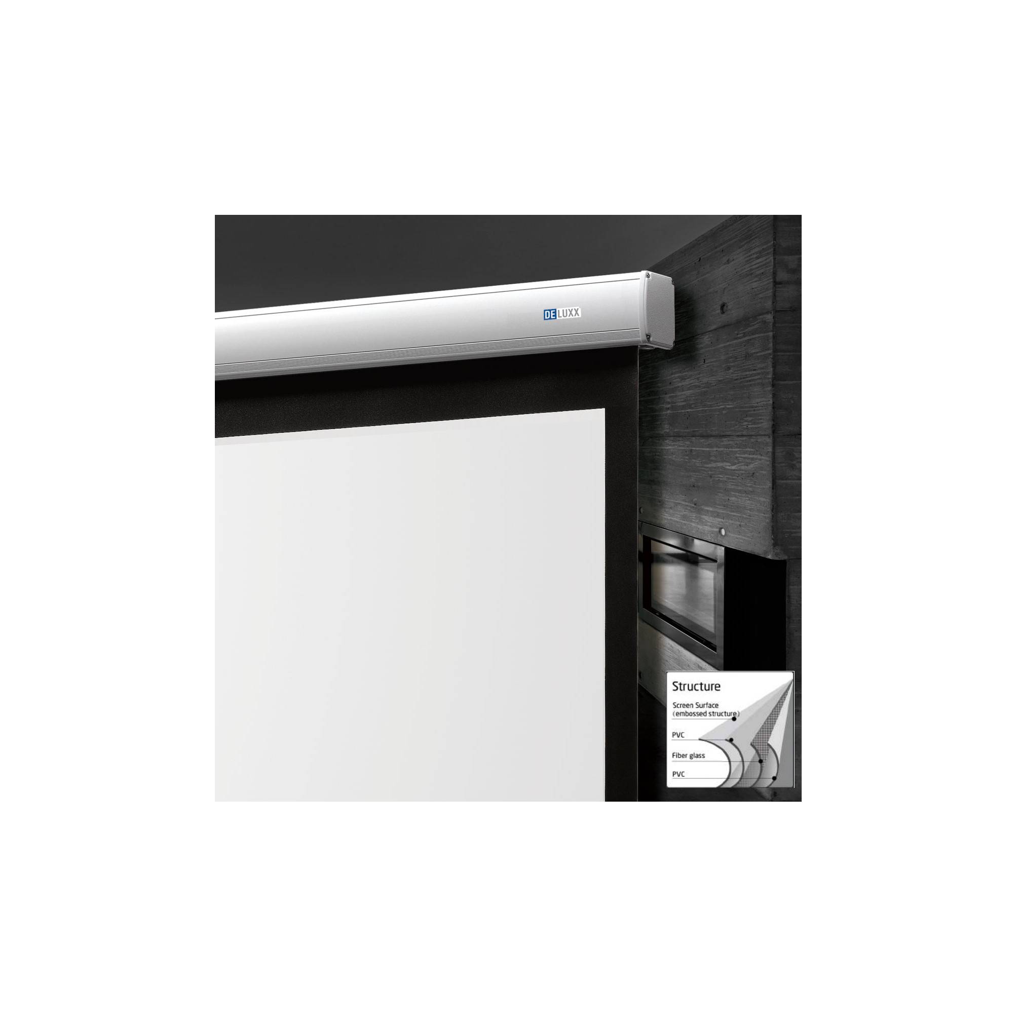 DELUXX Advanced Motorleinwand Elegance 16:9 Mattweiss Polaro 203 x 114 cm-1