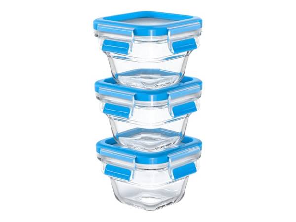 GROUPE SEB - EMSA CLIP & CLOSE GLAS - Frischhaltedosen-Set