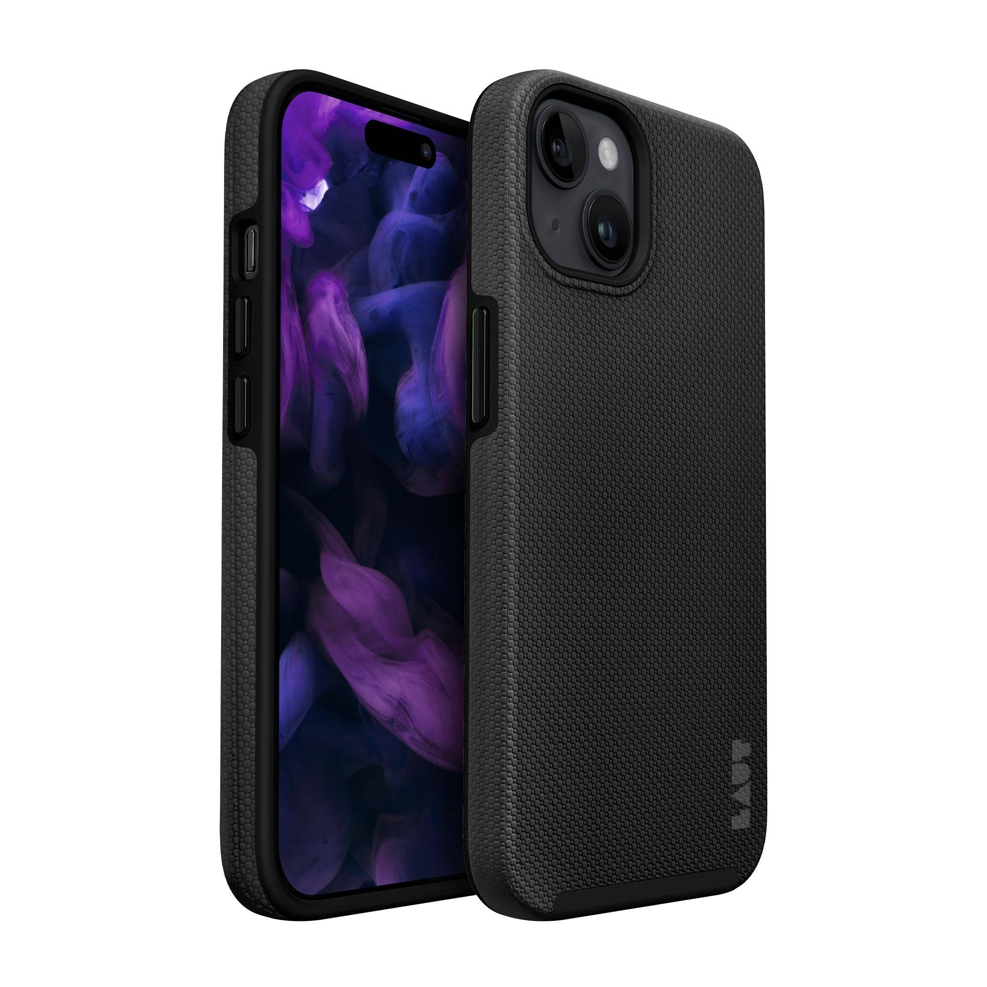 LAUT INTERNATIONAL - LAUT SHIELD Hülle kompatibel mit der iPhone 15 Serie, Cover, Apple, iPhone 15, 15,5 cm (6.1"), Schw-1