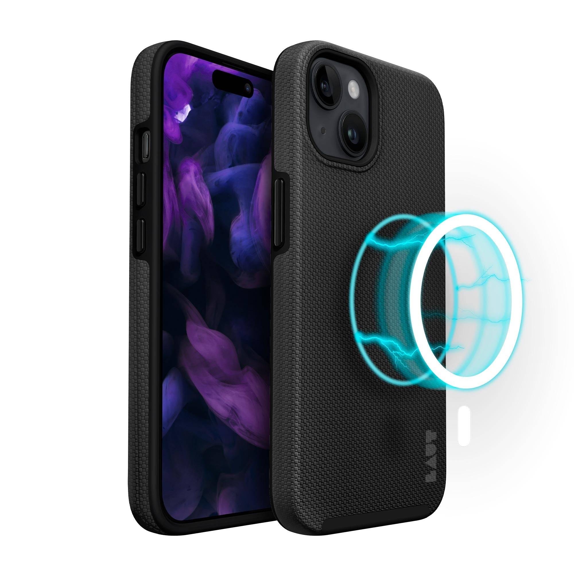 LAUT INTERNATIONAL - LAUT SHIELD Hülle kompatibel mit der iPhone 15 Serie, Cover, Apple, iPhone 15, 15,5 cm (6.1"), Schw-3