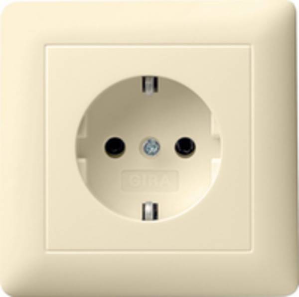 Gira Schutzkontakt-Steckdose 044001 Vollplatte Standard 55 cremeweiss