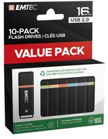 EMTEC K100 - USB-Flash-Laufwerk - 16 GB - USB 2.0 (Packung mit 10)-1