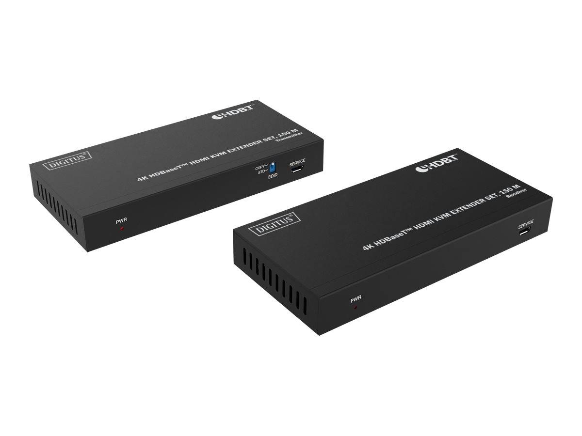 DIGITUS - 4K HDBaseT HDMI KVM Extender Set, 150 m-1