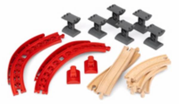 RAVENSBURGER - BRIO Ascending Curves Schienenset, 3 Jahr(e), Beige, Grau, Rot