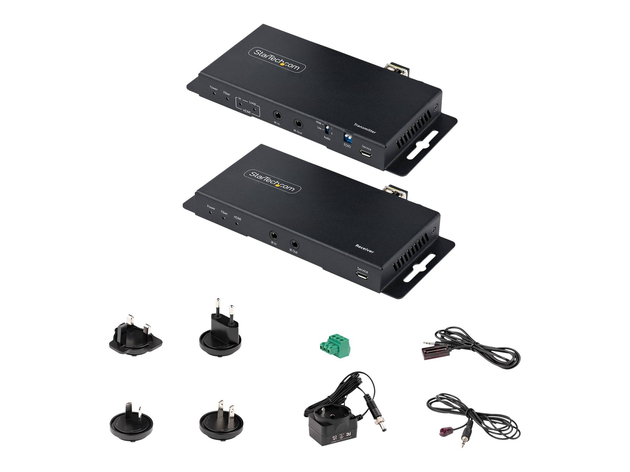 StarTech.com 4K HDMI over Fiber Extender Kit, 4K 60Hz up to 3300ft/1km (Single Mode)-1