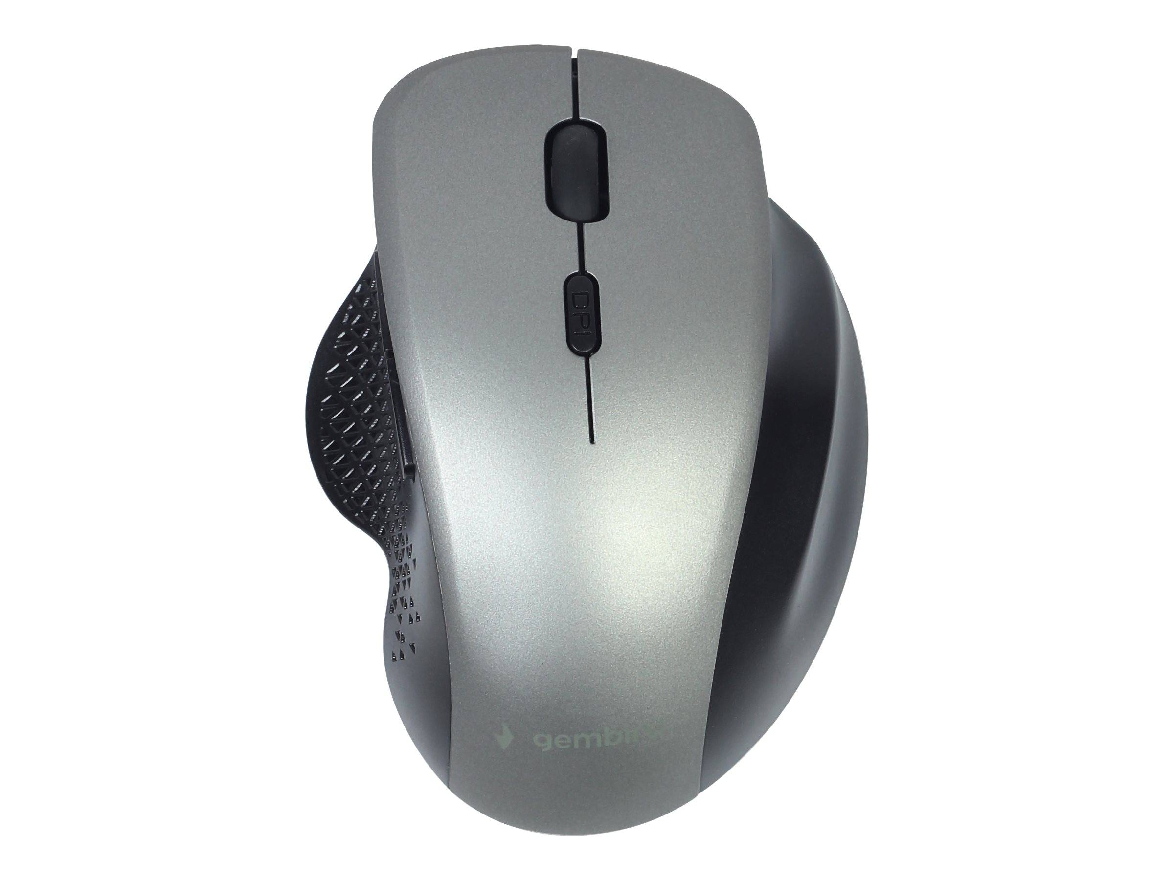 Gembird MUSW-6B-02-BG - Maus - ergonomisch - optisch - 6 Tasten - kabellos - 2.4 GHz - kabelloser Empfänger (USB)-0