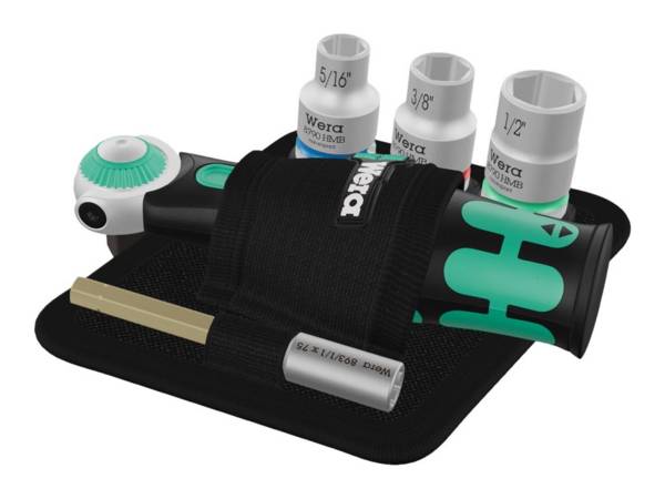 Wera Zyklop 8009 Pocket Imperial Set 2 - Ratschengriff mit Steckschlüssel- und Bit-Set