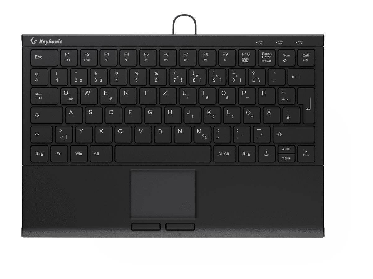 KeySonic KSK-5211ELU - Tastatur - Mini - mit 2-Tasten-Touchpad-0