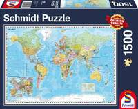 Schmidt Spiele Die Welt, 1500 Stück(e), Landkarten-0