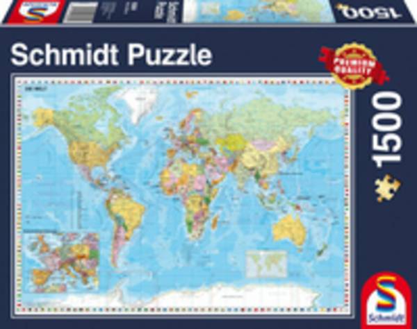 Schmidt Spiele Die Welt, 1500 Stück(e), Landkarten