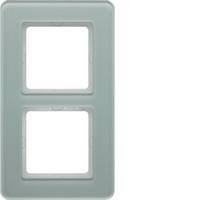 Berker 10126079, Weiß, Glas, Kunststoff, Schraubenlos, Berker, Q.7, 95,2 mm-0