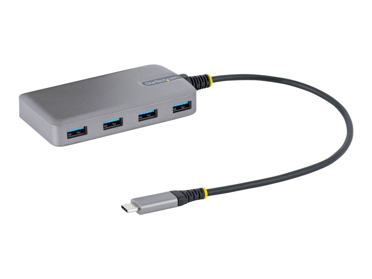 StarTech.com 4-Port USB-C Hub, USB 3.0 5Gbps, Bus Powered, USB Type-C to 4x USB-A Hub with Optional Auxiliary Power Inpu-0