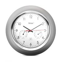 Mebus 19454, Wand, Digitale Uhr, Rund, Silber, Weiß, Kunststoff, Modern-0